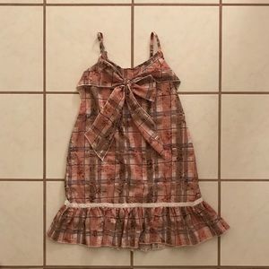 Brown strap top with bow